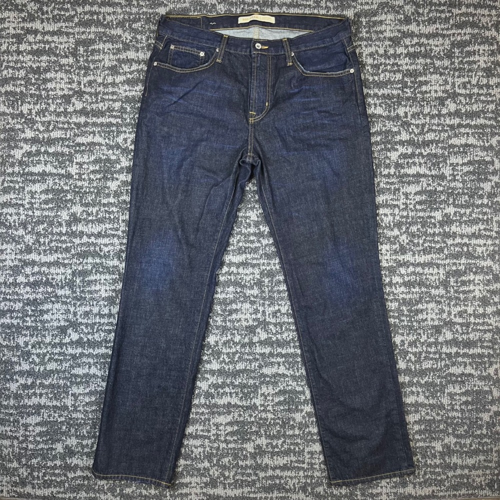 Big Star Jeans Division Straight Mens 36R Indigo Blue Dark Wash Cotton Denim